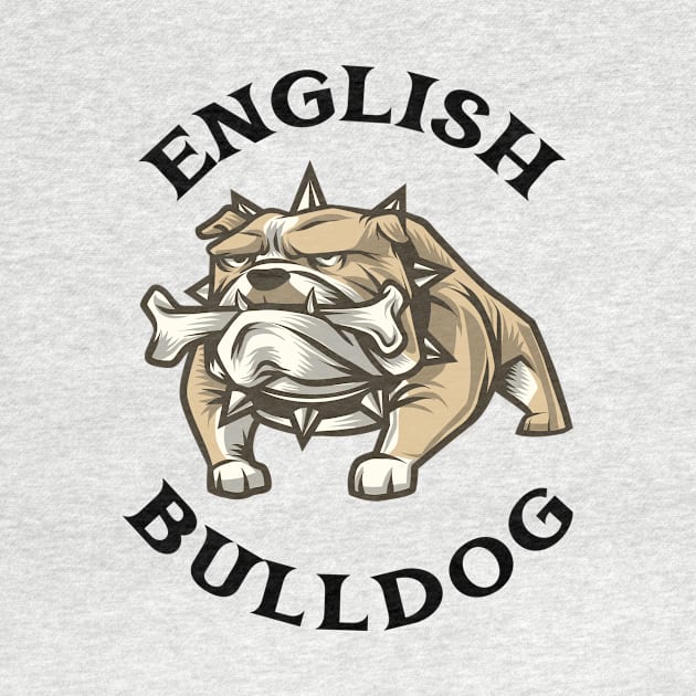 English Bulldog Design 2 by Tip Top Tee's